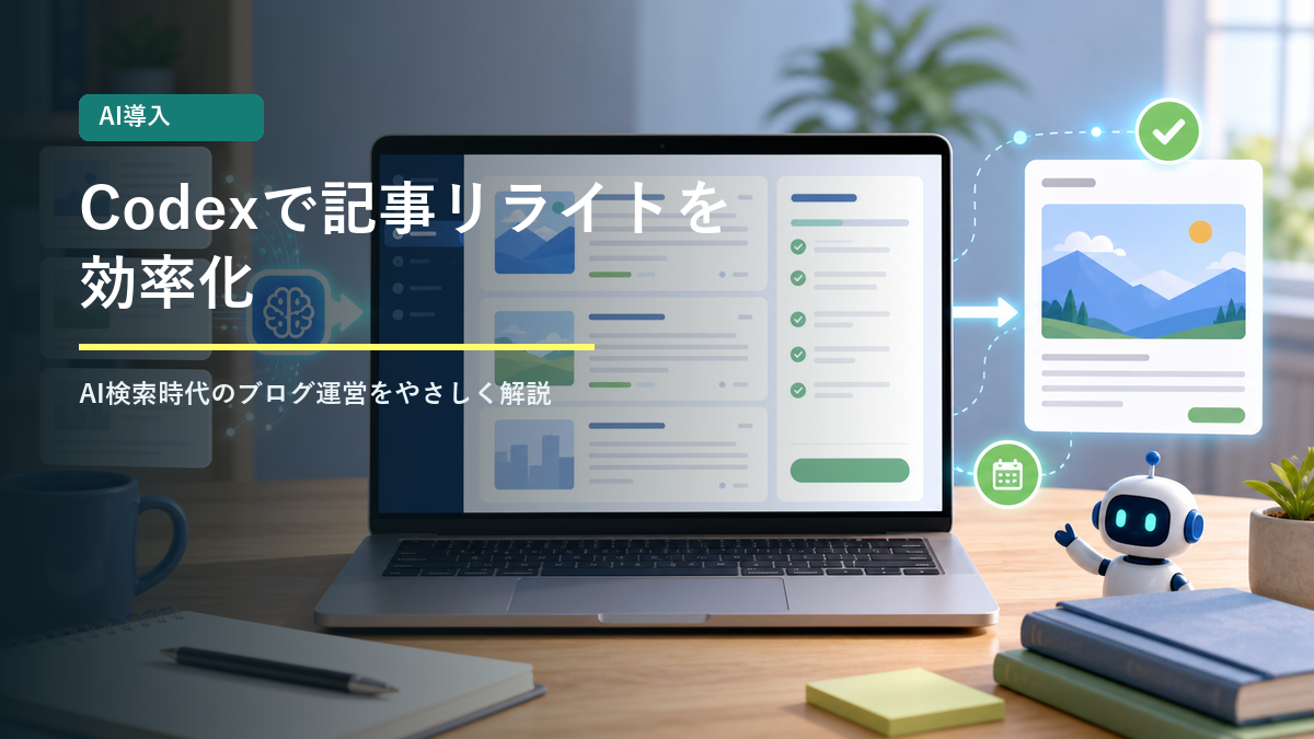 Codexとは?AIで過去記事をリライトしてブログ運営を効率化する方法