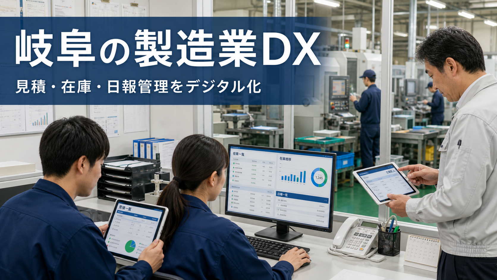 岐阜の製造業DX|見積・在庫・日報管理をデジタル化する方法
