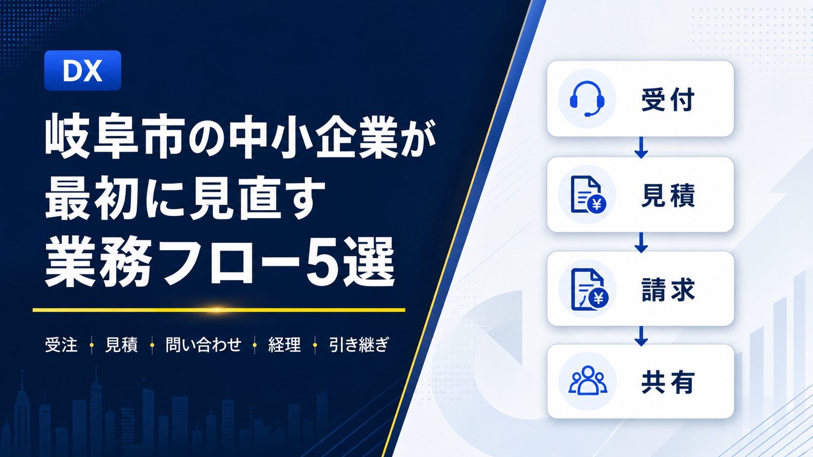 岐阜市の中小企業がDXで最初に見直すべき業務フロー5選