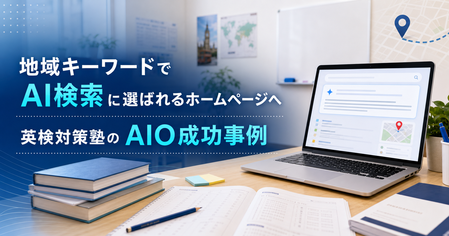 地域キーワードでAI検索に選ばれるホームページへ｜英検対策塾のAIO成功事例