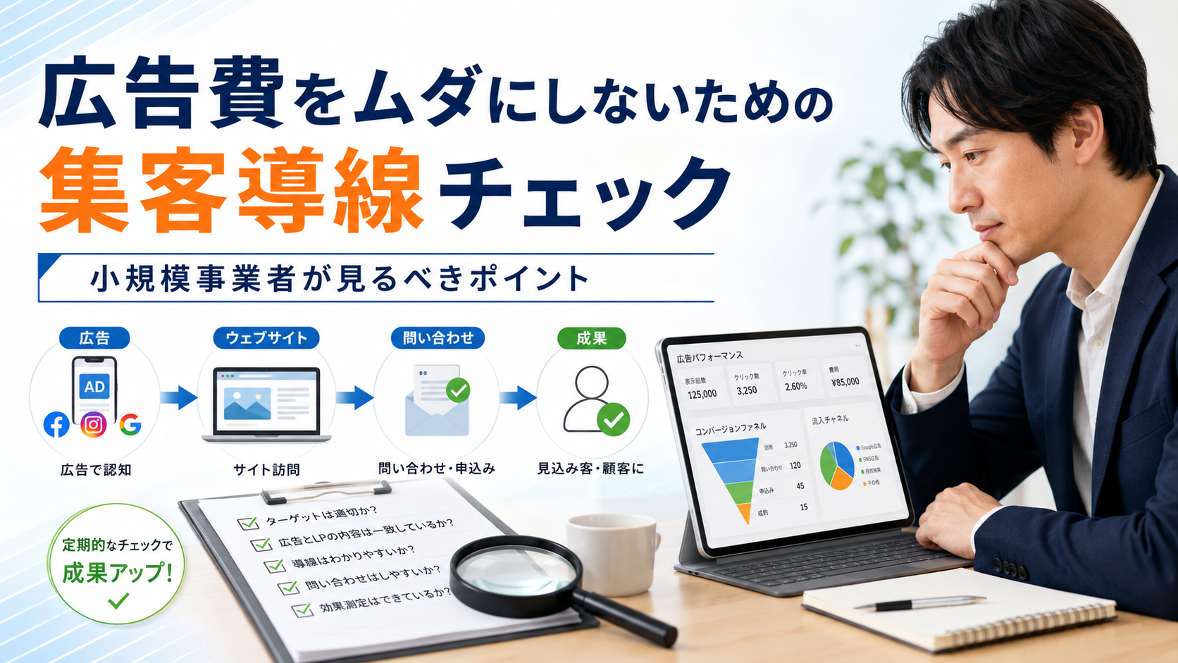 広告費をムダにしないための集客導線チェック｜岐阜の小規模事業者が見るべきポイント