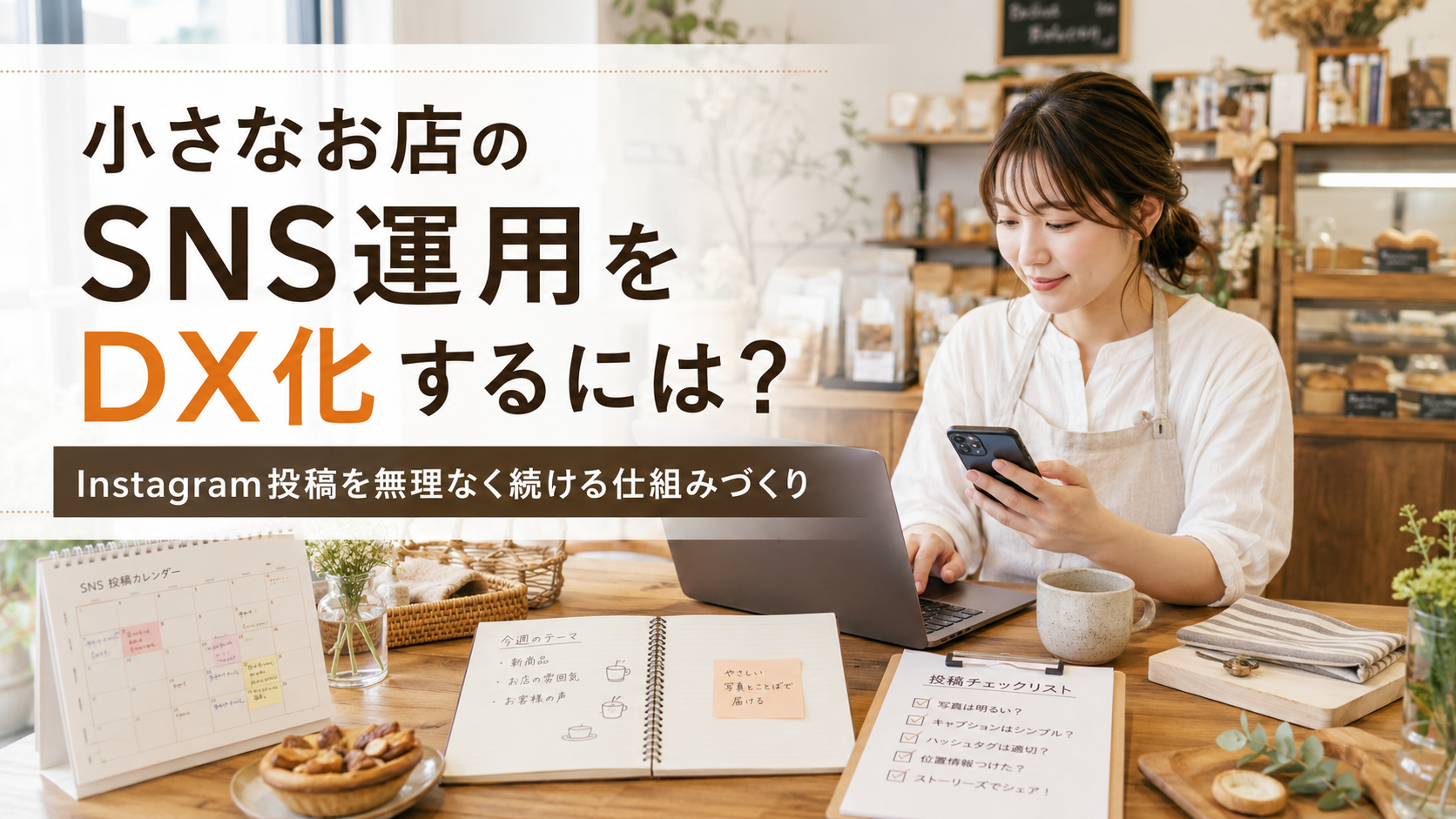岐阜の小さなお店のSNS運用をDX化するには？｜Instagram投稿を無理なく続ける仕組みづくり