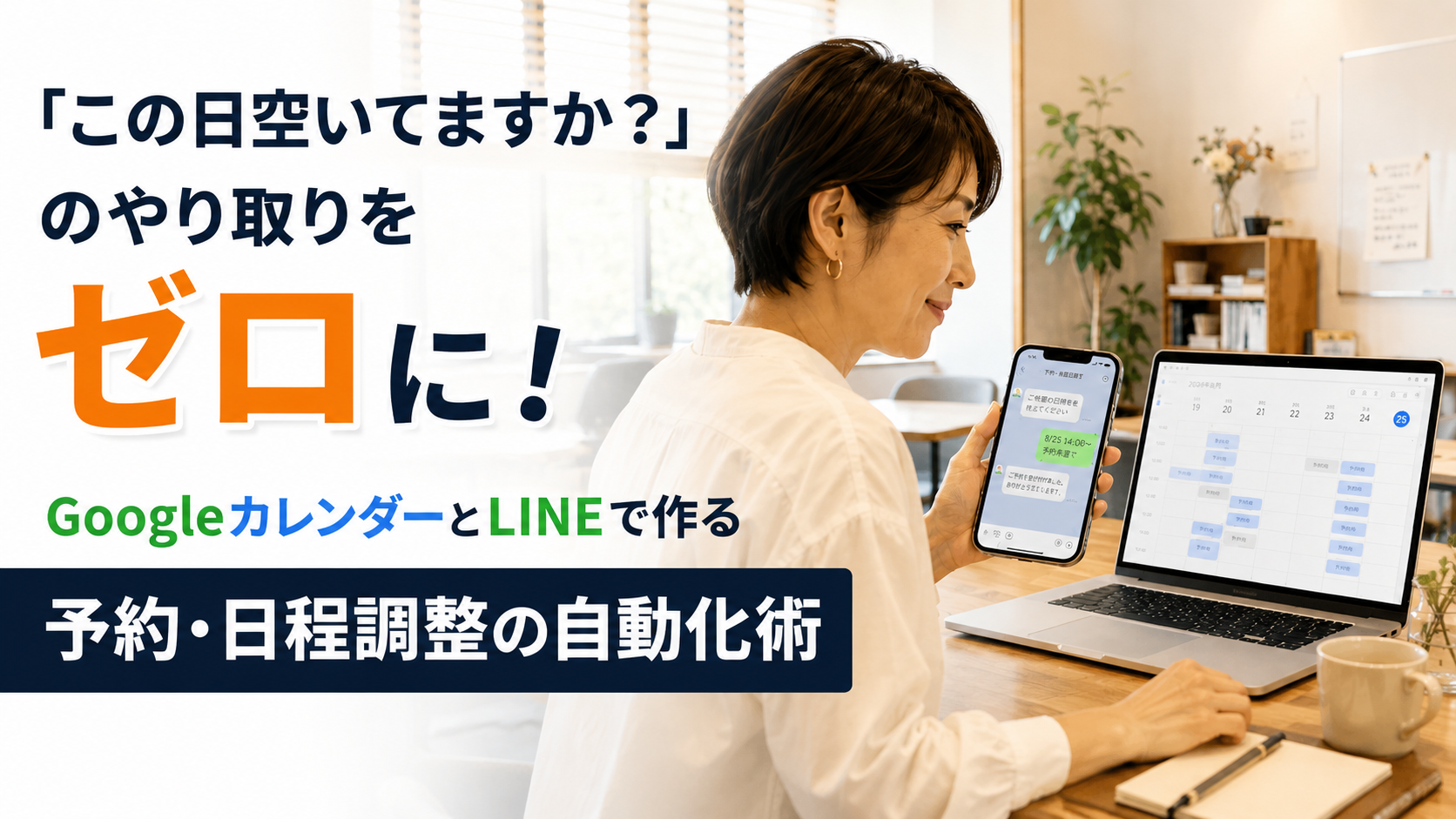 「この日空いてますか?」のやり取りをゼロに!GoogleカレンダーとLINEで作る予約・日程調整の自動化術