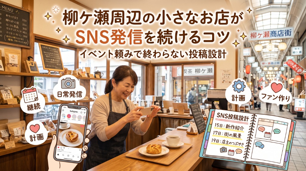 柳ケ瀬周辺の小さなお店がSNS発信を続けるコツ|イベント頼みで終わらない投稿設計